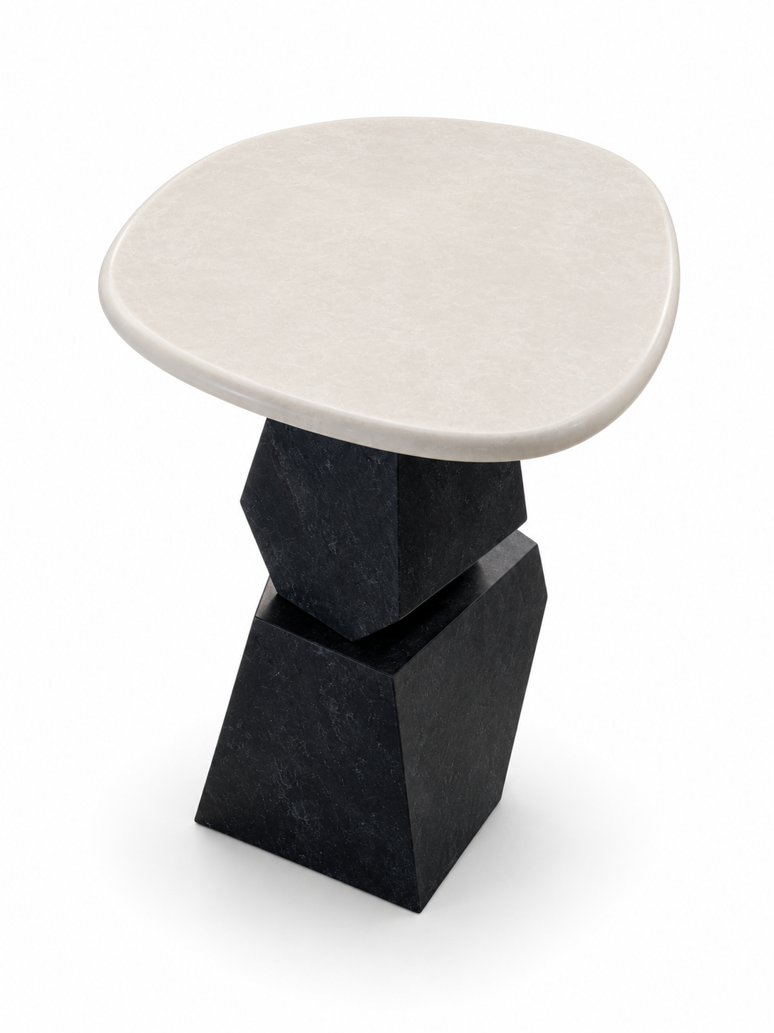疊石邊桌 Cairn｜石英石雕塑邊桌