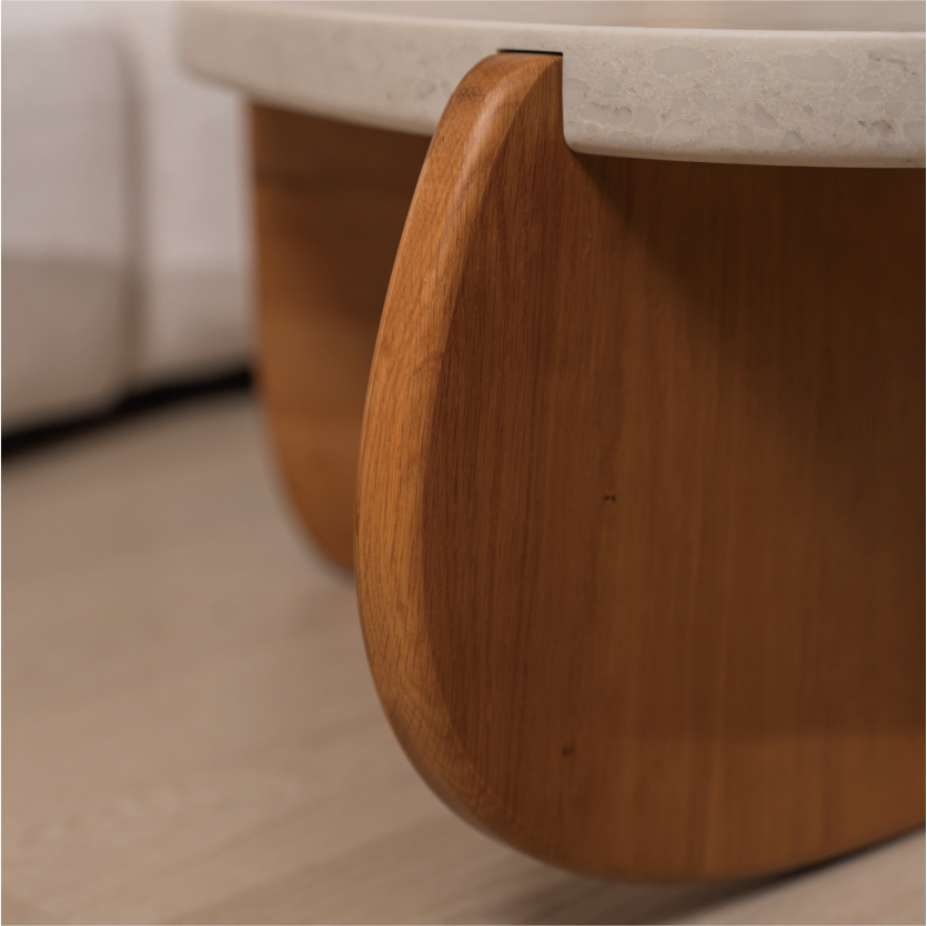 橡木原色｜茶几木腳